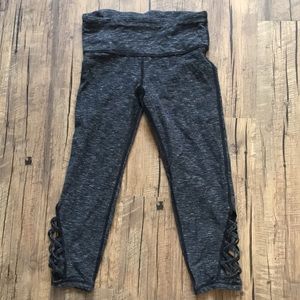 Ideology Cutout Cropped Grey Leggings Small